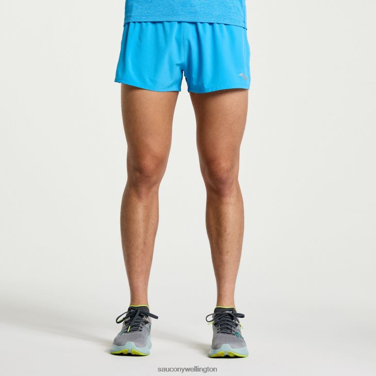 Saucony Men Outpace 2.5 Split Short Azure 0066X397