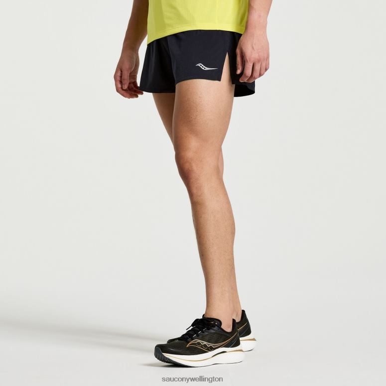 Saucony Men Outpace 2.5 Split Short Black 0066X396