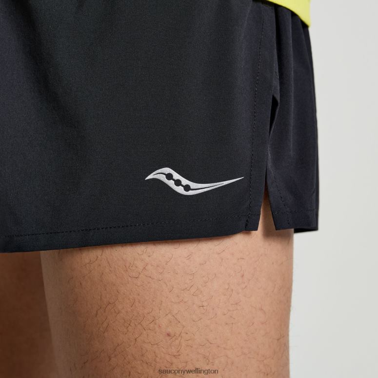 Saucony Men Outpace 2.5 Split Short Black 0066X396