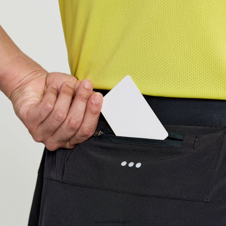 Saucony Men Outpace 2.5 Split Short Black 0066X396