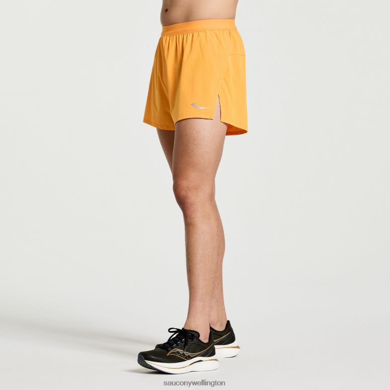 Saucony Men Outpace 2.5 Split Short Marigold 0066X398