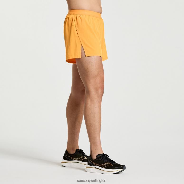 Saucony Men Outpace 2.5 Split Short Marigold 0066X398