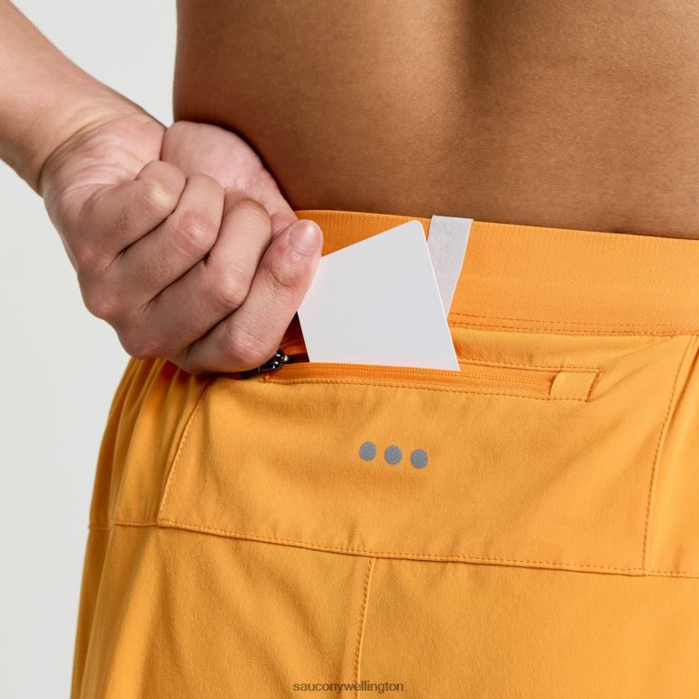 Saucony Men Outpace 2.5 Split Short Marigold 0066X398