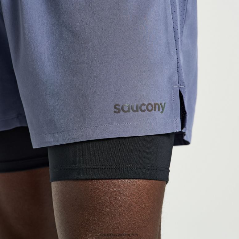 Saucony Men Outpace 4 2-in-1 Short Horizon 0066X391