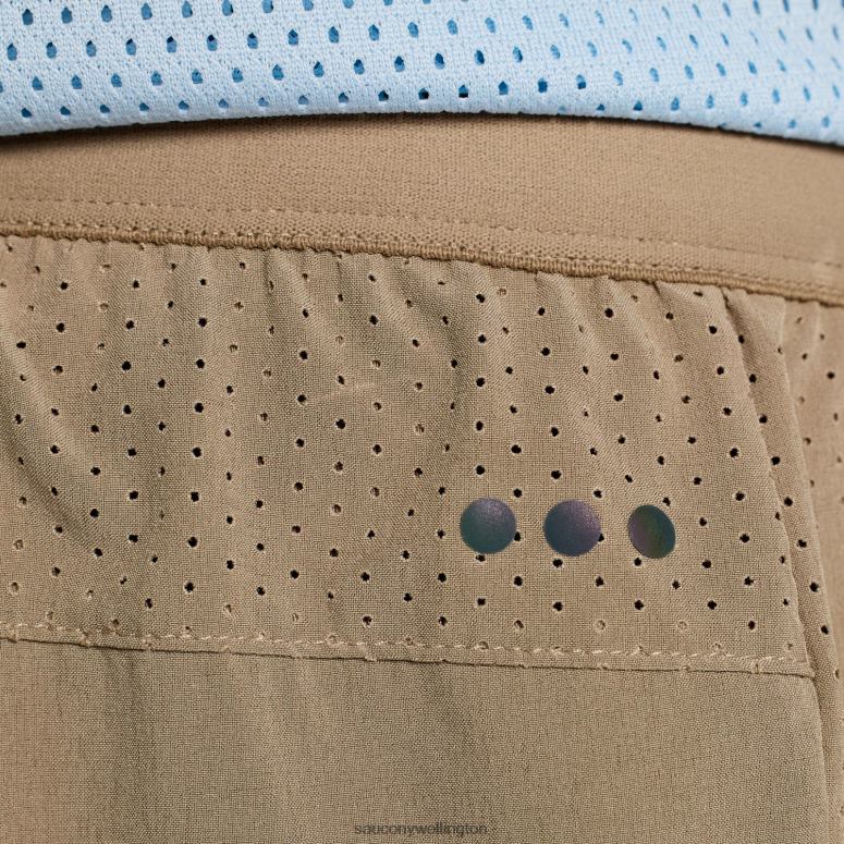 Saucony Men Outpace 4 2-in-1 Short Pewter 0066X392