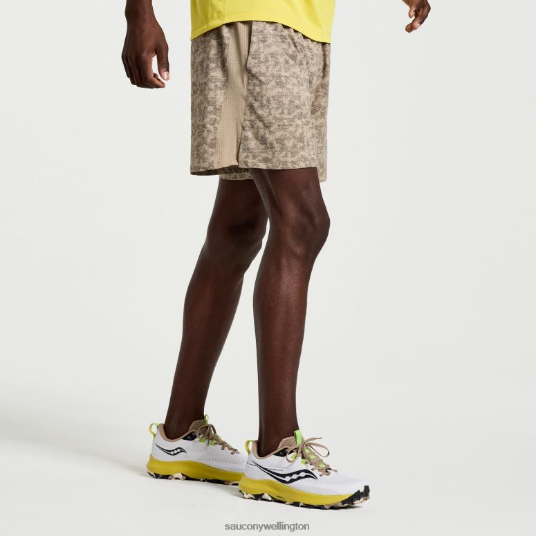 Saucony Men Outpace 5 Short Pewter Camo Print 0066X406