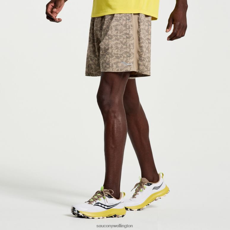 Saucony Men Outpace 5 Short Pewter Camo Print 0066X406