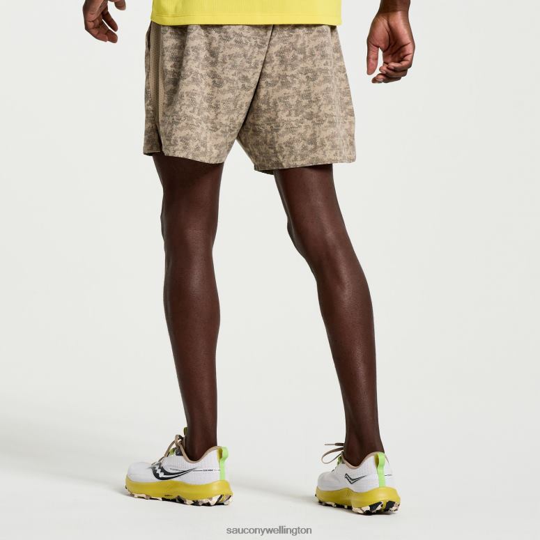 Saucony Men Outpace 5 Short Pewter Camo Print 0066X406