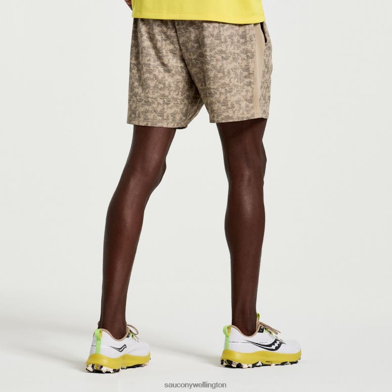 Saucony Men Outpace 5 Short Pewter Camo Print 0066X406