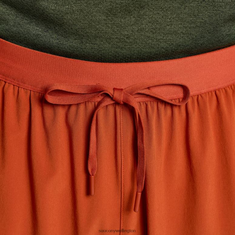 Saucony Men Outpace 7 2-in-1 Short Lava 0066X390