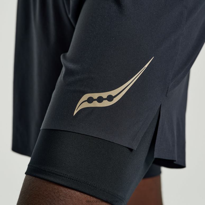 Saucony Men Pinnacle 2-in-1 Short Black 0066X429