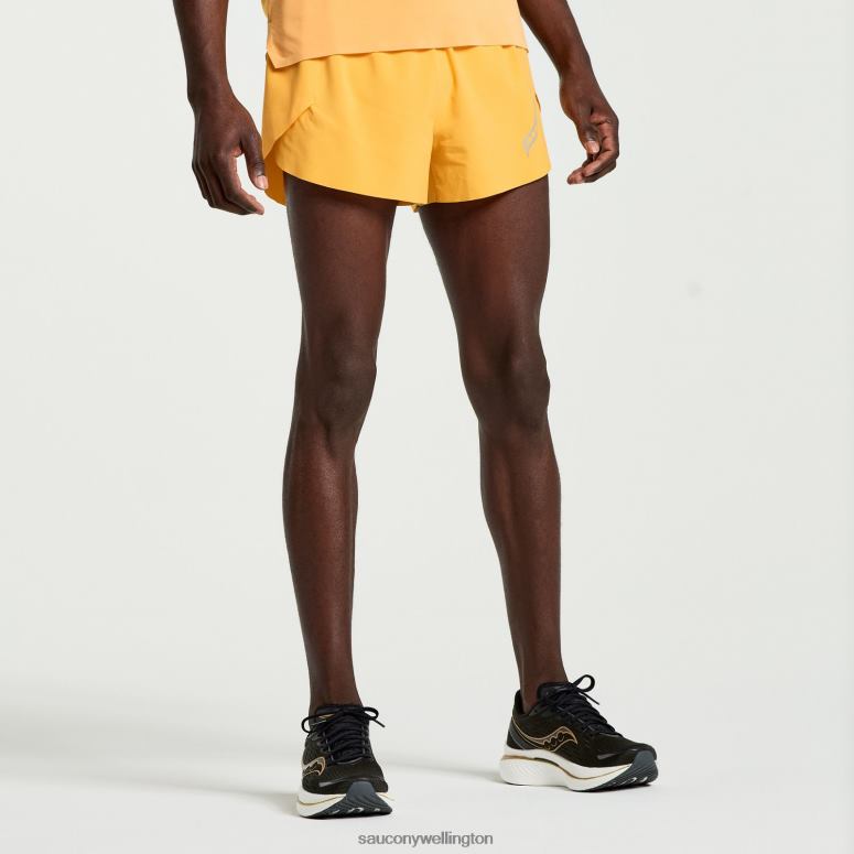 Saucony Men Pinnacle 3 Short Blazing Orange 0066X424