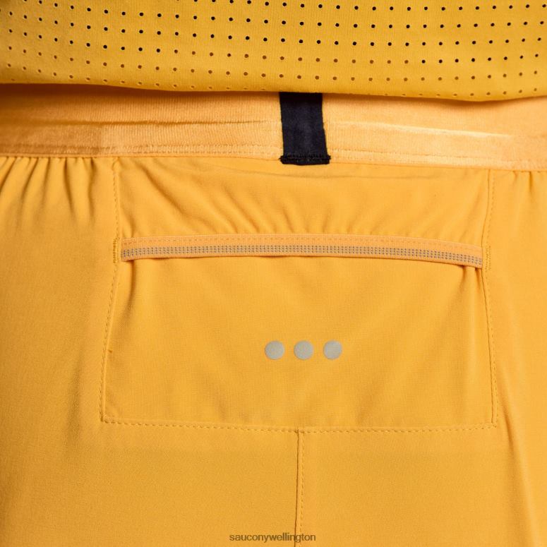 Saucony Men Pinnacle 3 Short Blazing Orange 0066X424