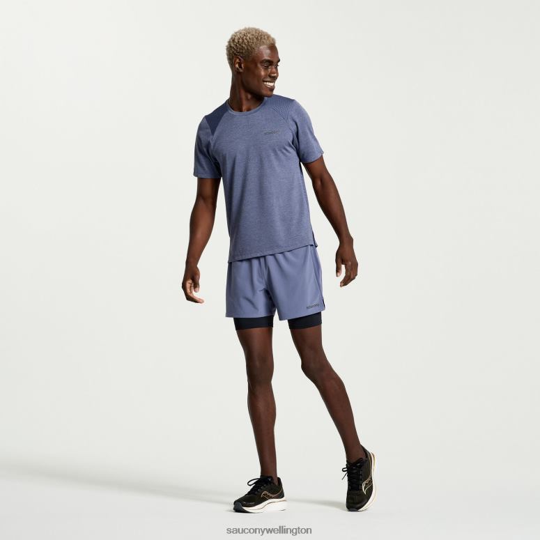 Saucony Men Elevate Short Sleeve Horizon Heather 0066X330