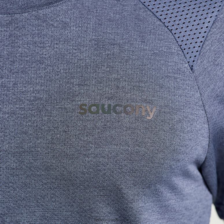 Saucony Men Elevate Short Sleeve Horizon Heather 0066X330