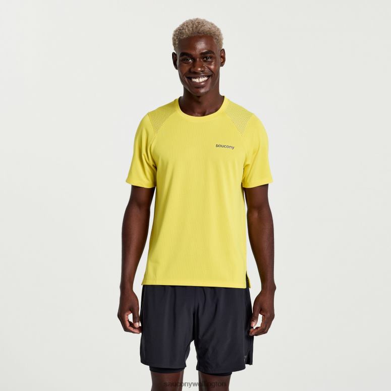 Saucony Men Elevate Short Sleeve Sulphur 0066X331