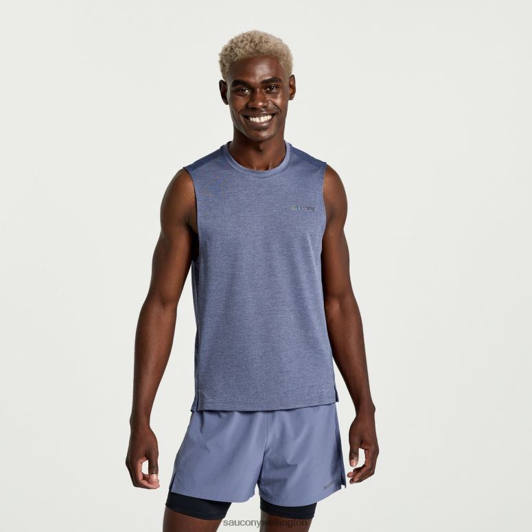 Saucony Men Elevate Sleeveless Horizon Heather 0066X316