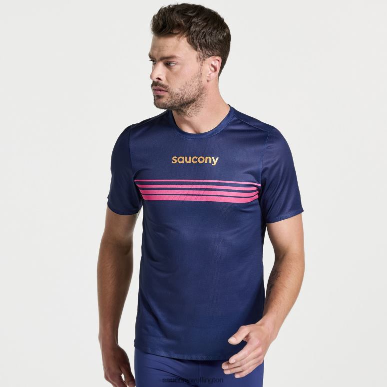 Saucony Men Elite Short Sleeve Sodalite 0066X353