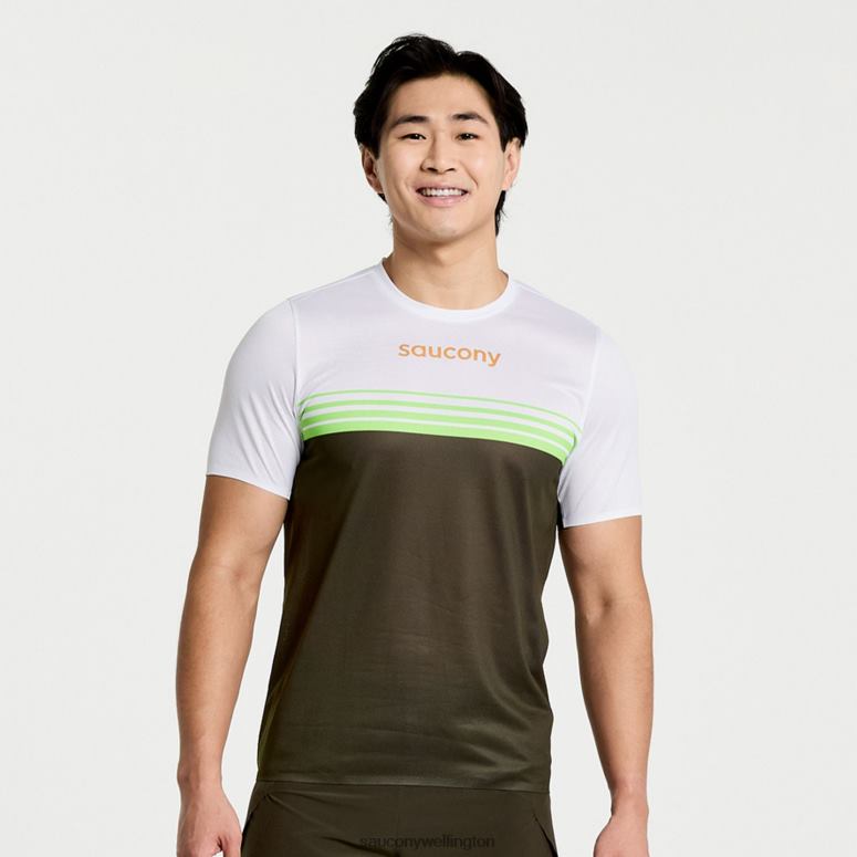 Saucony Men Elite Short Sleeve Umbra 0066X352
