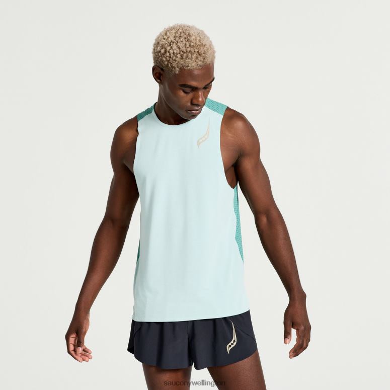 Saucony Men Pinnacle Sleeveless Mineral 0066X369