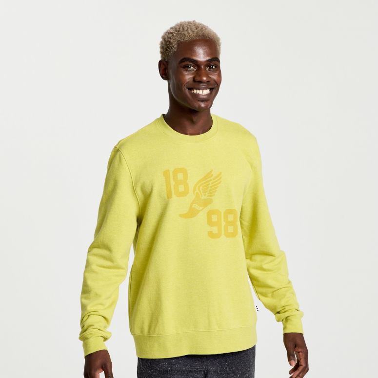 Saucony Men Rested Crewneck Arroyo Heather Graphic 0066X371