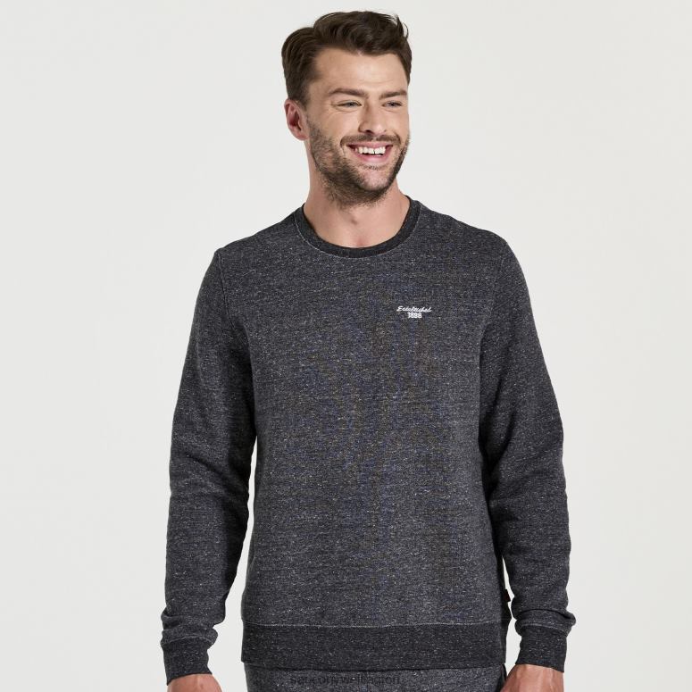 Saucony Men Rested Crewneck Black Heather 0066X372