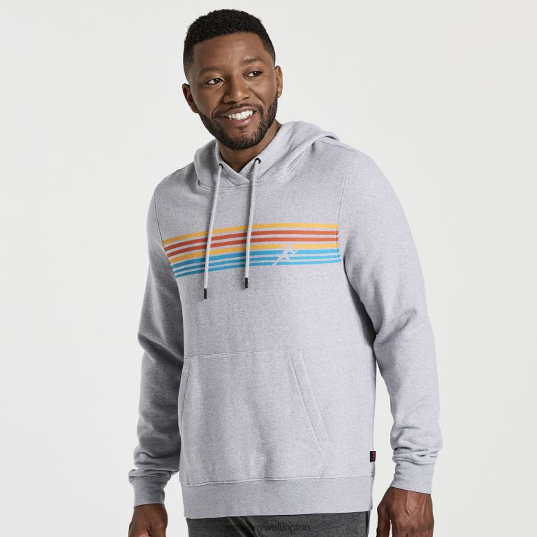 Saucony Men Rested Hoodie Light Grey Heather 0066X385
