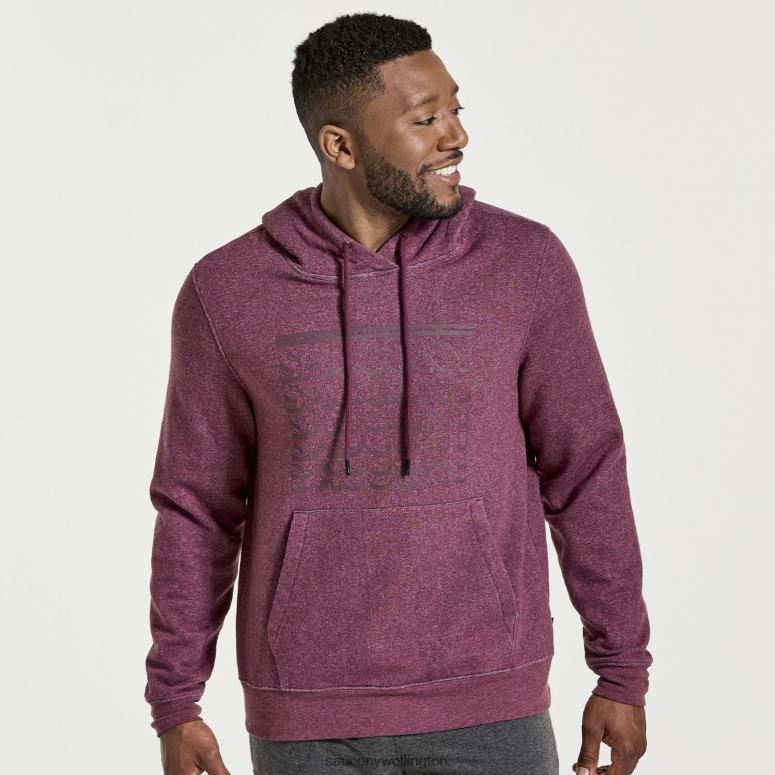 Saucony Men Rested Hoodie Stone Heather 0066X388