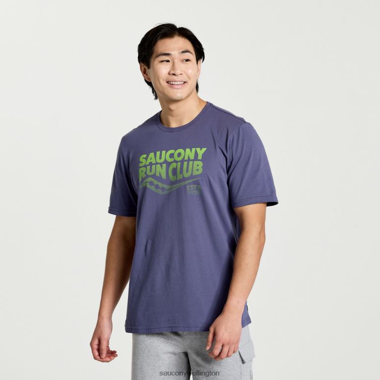 Saucony Men Rested T-Shirt Horizon Heather Graphic 0066X357 Saucony Men Rested T-Shirt Horizon Heather Graphic 0066X357