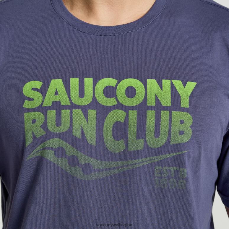 Saucony Men Rested T-Shirt Horizon Heather Graphic 0066X357