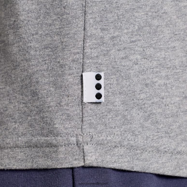 Saucony Men Rested T-Shirt Light Grey Heather Graphic 0066X354