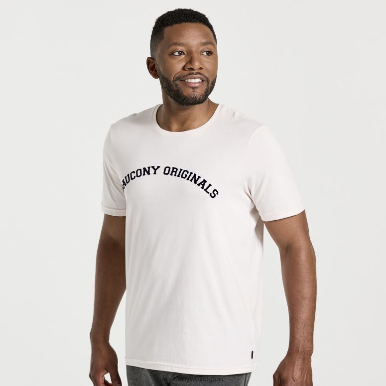 Saucony Men Rested T-Shirt Sand 0066X358 Saucony Men Rested T-Shirt Sand 0066X358