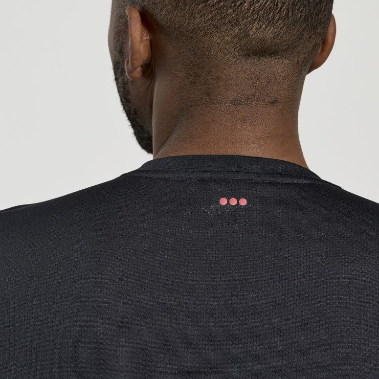 Saucony Men Stopwatch Graphic Short Sleeve Black Graphic 0066X345