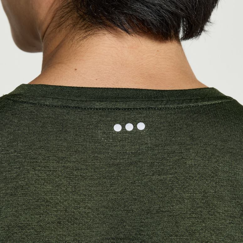 Saucony Men Stopwatch Graphic Short Sleeve Climbing Ivy Heather Graphic 0066X344