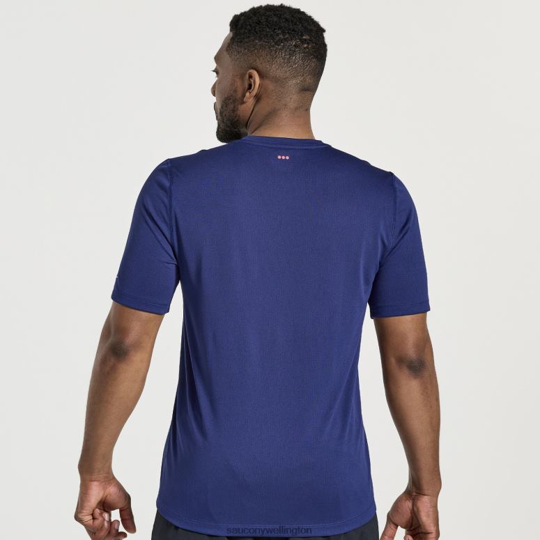 Saucony Men Stopwatch Graphic Short Sleeve Sodalite Graphic 0066X347