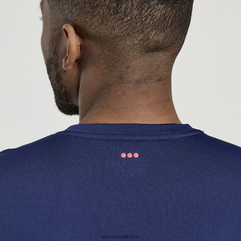 Saucony Men Stopwatch Graphic Short Sleeve Sodalite Graphic 0066X347