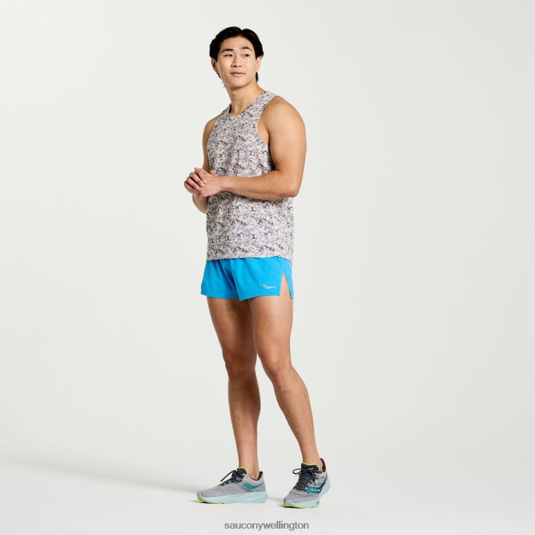 Saucony Men Stopwatch Graphic Singlet Lunar Rock Camo Print 0066X366