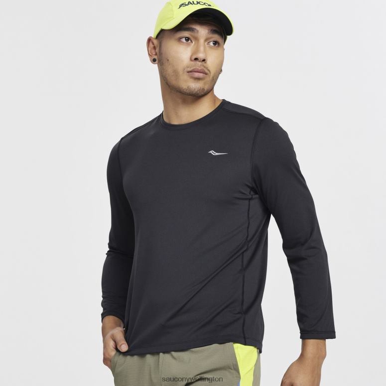 Saucony Men Stopwatch Long Sleeve Black 0066X337