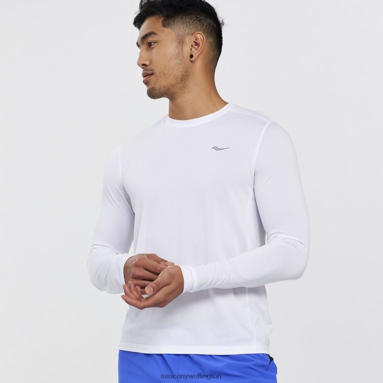 Saucony Men Stopwatch Long Sleeve White 0066X343