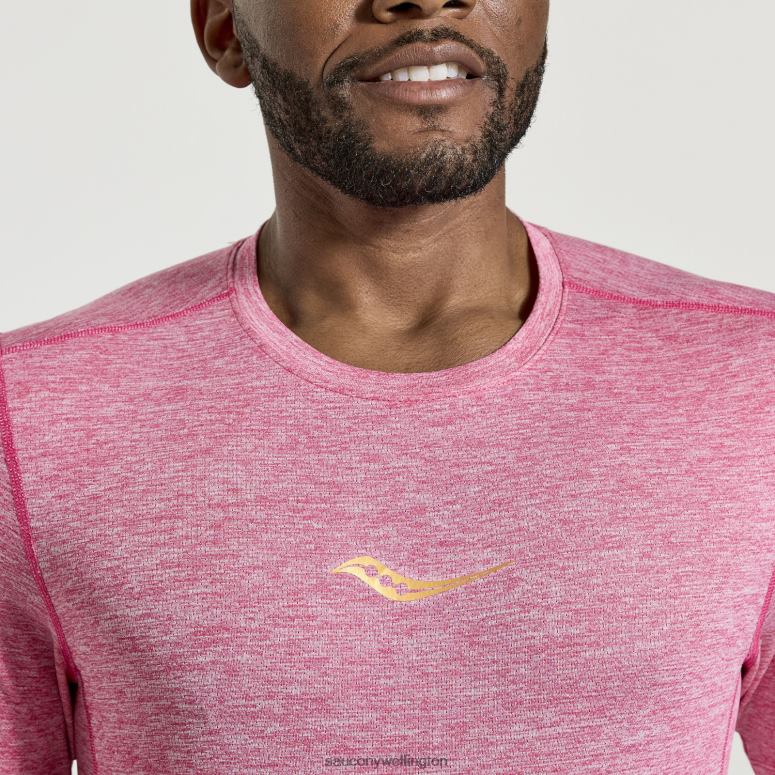 Saucony Men Stopwatch Short Sleeve Flame Quartz Heather 0066X322