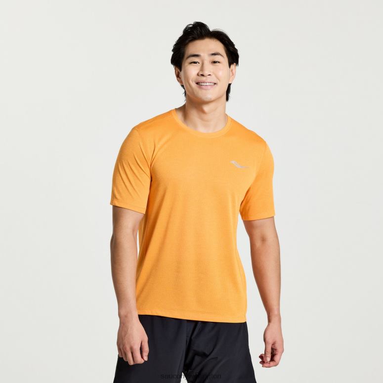 Saucony Men Stopwatch Short Sleeve Marigold Heather 0066X319