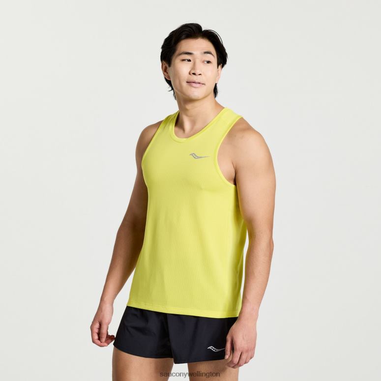 Saucony Men Stopwatch Singlet Citron 0066X304
