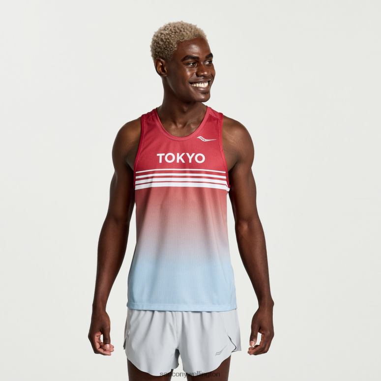 Saucony Men Tokyo Stopwatch Singlet Tokyo 2023 0066X329