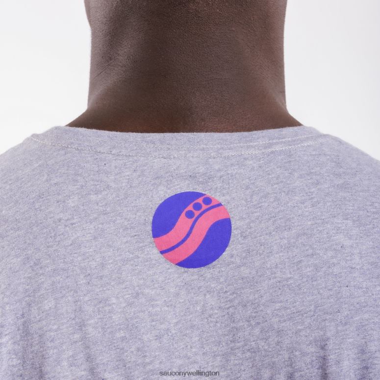 Saucony X Men Frank Cooke Rested T-Shirt Light Grey Heather 0066X351