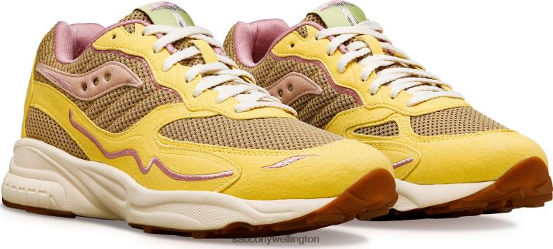Saucony Men 3D Grid Hurricane Mushroom Tan/Light Yellow 0066X180