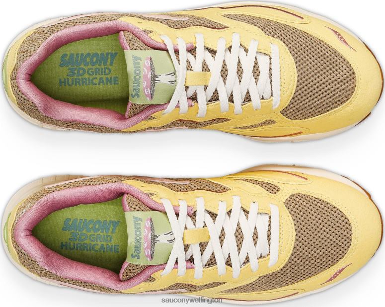 Saucony Men 3D Grid Hurricane Mushroom Tan/Light Yellow 0066X180