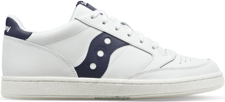 Saucony Men Jazz Court PU White/Navy 0066X238