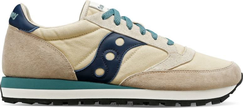 Saucony Men Jazz Original Stonewash Tan/Navy 0066X214