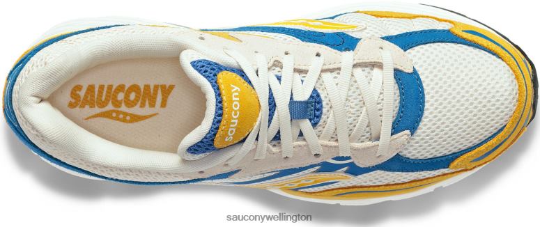 Saucony Men OG ProGrid Omni 9 Premium Cream/Yellow 0066X229
