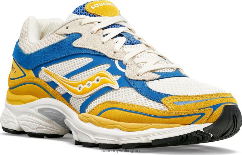 Saucony Men OG ProGrid Omni 9 Premium Cream/Yellow 0066X229